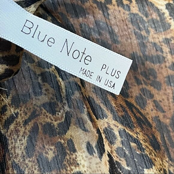 NWOT Blue Note Women’s Leopard Print Top Plus Size 3XL - Picture 7 of 9